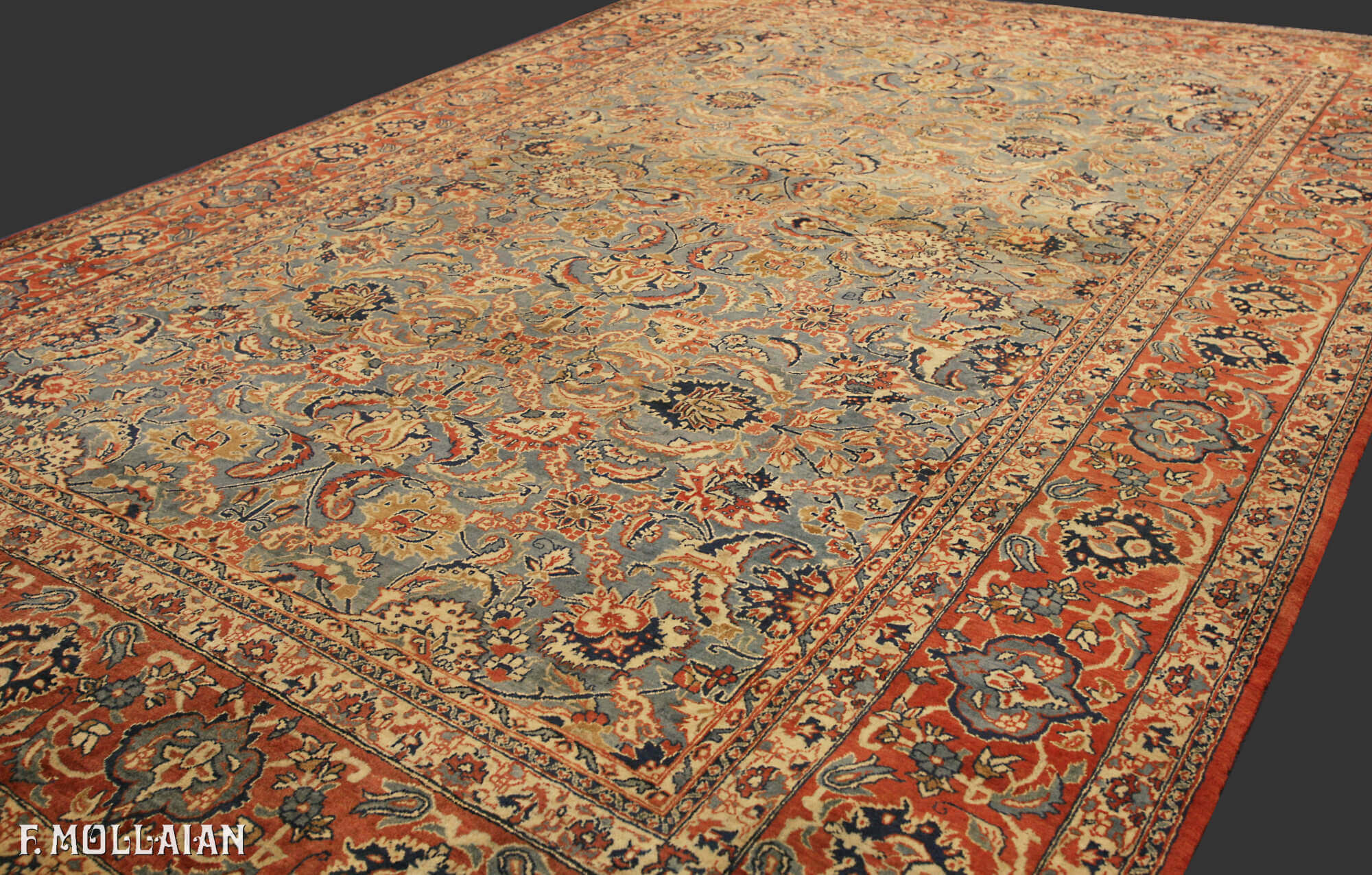 Semi-Antique Persian Nain Tudeshk Rug n°:64083601